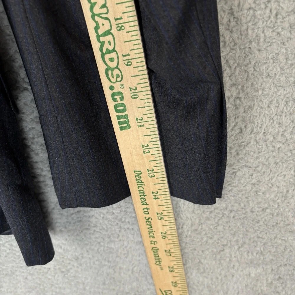 J‎ Hilburn 2 Piece Suit Mens 42R Blazer 36x29 Pant Dark Gray Blue Pinstripe